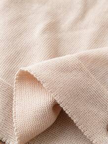 大码女式休闲纯色拼布口袋单排扣针织背心，适合冬季