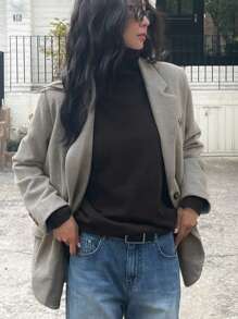 DAZY Chaqueta de blazer casual para mujer para otoño e invierno