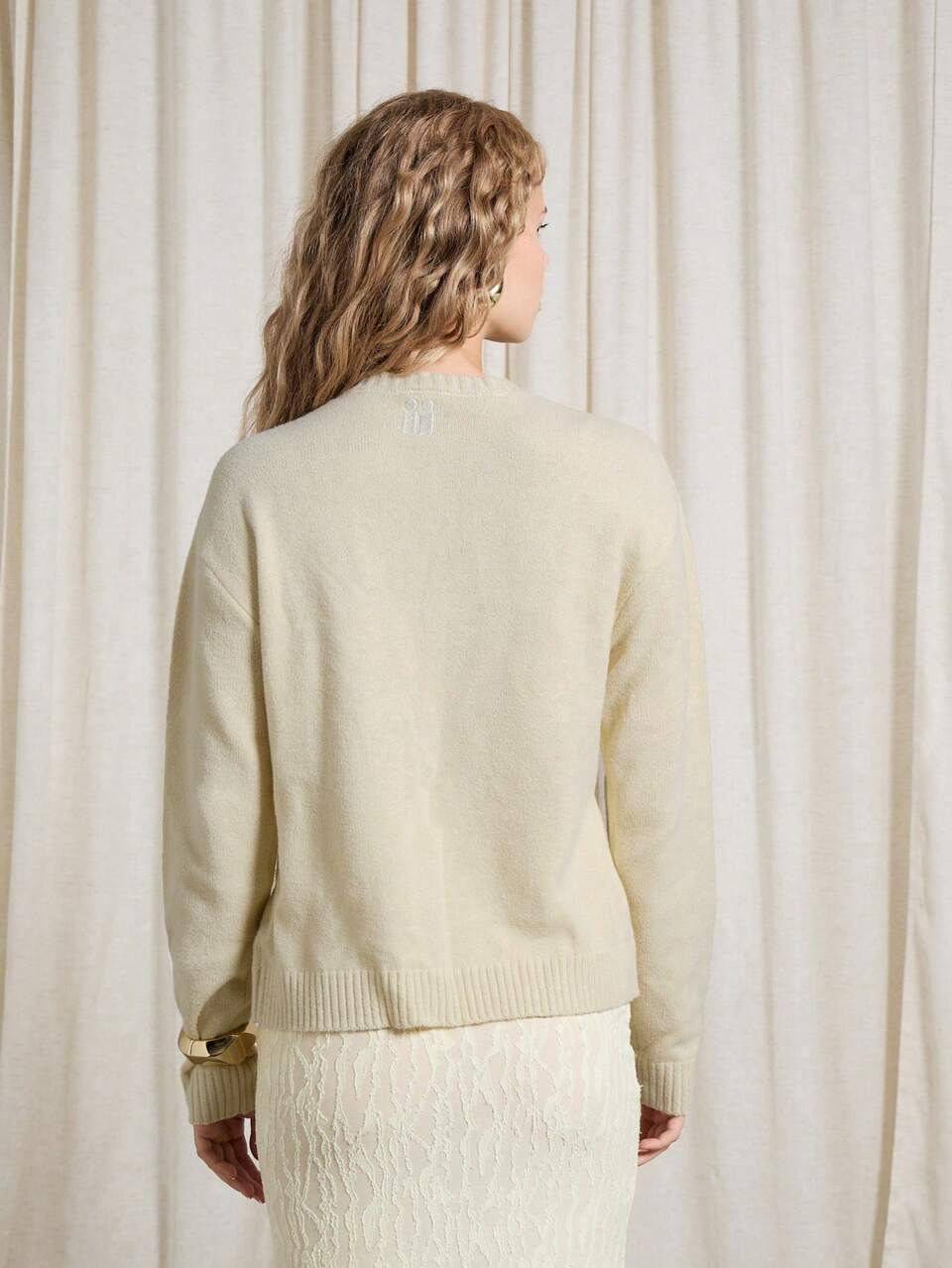 AiiRZ Cashmere Blend Button Front Lightweight Cardigan