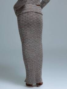 MUSERA Chân váy maxi dài xòe rộng, cạp gập, chất liệu dệt kim gân, thích hợp cho kỳ nghỉ hè, đi lễ hội. - Nhiều màu - Xem 4