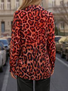Chiquease Women's Leopard Print Casual Fashion Shirt For New Year Clothes