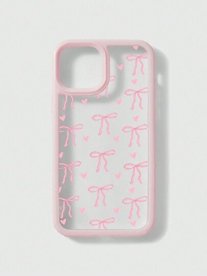 Kawaii 1pc Pink Bow Cushion Phone Case