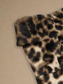 Poéselle 秋季新款动物豹纹抹胸连衣裙性感短款包臀连衣裙节日服装露肩连衣裙圣诞节返校节连衣裙秋季女装虎纹棕色连衣裙 - 咖啡 - 查看 4