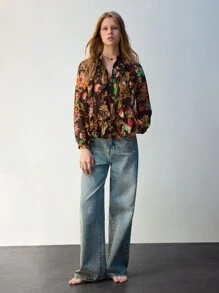 Maija 女式前扣长袖全印花休闲衬衫 - 彩色 - 查看 9