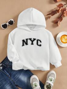 Vitoria Brayner Sudadera con capucha de manga larga, gruesa y casual para niña artista, ideal para días festivos, primavera y entrenamiento
