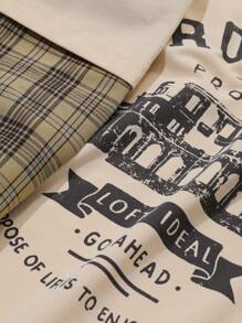 DAZY Women's Loose Round Neck Short Drop Shoulder Casual Slogan Print T-Shirt, Summer,Graphic Tees