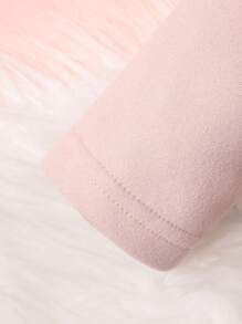 3 piezas Set de leggings con estampado de conejito lindo, camisa de manga larga y diadema para niña joven, ropa de estar en casa casual