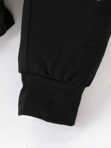 Conjunto de 3 piezas para bebé recién nacido niño: mono con capucha con estampado de letras lindas talla grande pantalones, para primavera y verano