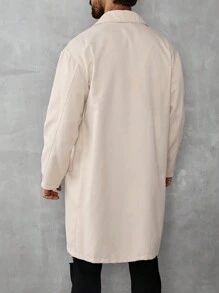 Manfinity CasualCool Men's Casual Simple Button Up Trench Coat, Autumn,Winter Men Jacket