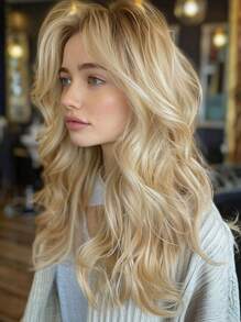 3.25*5 真人假发 适合头发稀疏的女性 蕾丝发片 夹式假发接发 12 英寸 浅金色 - SP18/22 - 查看 4