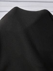 SHEIN Pantalones rectos de pierna ancha de unicolor con parche de letra, informal, a juego para madre e hija, estilo preppy, excelente para uso casual, diario y escolar en verano y otoño-invierno