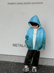 SHEIN 2pcs Young Boys Korean Style Hoodies & Pants Set, Loose Fit, Warm & Comfortable For Daily, School, Outdoor, Sports, Autumn Winter