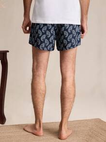 EverLounge Men's All-Over Print Button-Front Lounge Pants, Casual Daily Wear - Multicolor - View 3