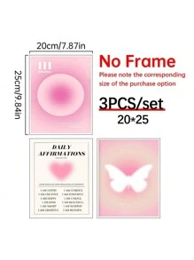 3 Peças/Conjunto Pôster em Tela, Arte Moderna, Escada de Confiança com Halo Rosa Espírito Vintage Anjo, Pintura em Tela de Arte Digital de Parede, Presente Ideal para Quarto, Decoração de Parede, Decoração de Outono, Decoração de Parede, Decoração de Quarto, Decoração de Quarto, Sem Moldura, Decoração de Outono para Casa, Presente de Natal