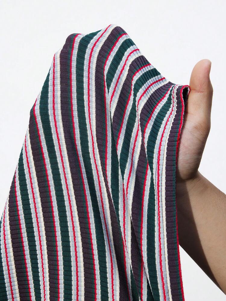 SHEIN Maija Women's Casual Striped Off-Shoulder Long Sleeve T-Shirt, Spring And Autumn