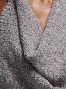 MUSERA Áo hở lưng đan cổ yếm - Cà phê nâu - Xem 5