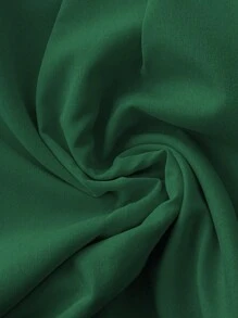 Calvaya Plus Size Women's Solid Color Pleated Straight Loose Casual Office Pants - Dark Green - View 4