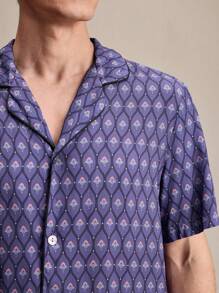 EverLounge 男士全印花短袖短裤睡衣套装