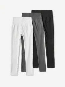 SHEIN Sport Studio 3pcs Seamless High Elasticity Sports Leggings