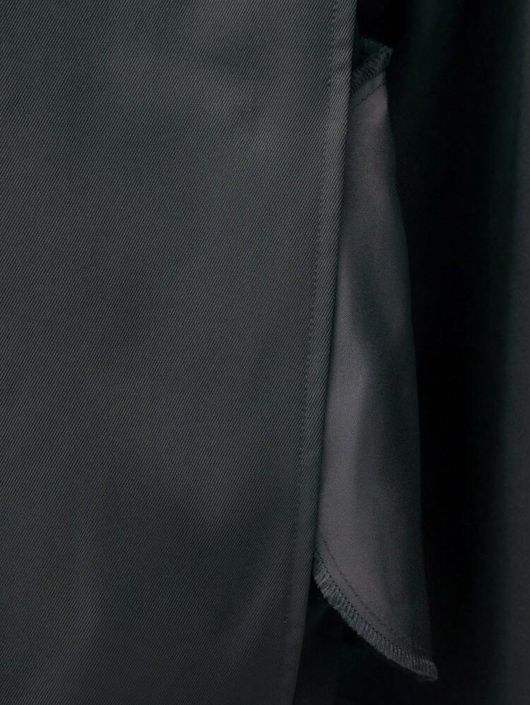 SHEIN Maija 여성용 캐주얼 루즈핏 회색 솔리드 긴팔 크롭 재킷 코트 (가을용)