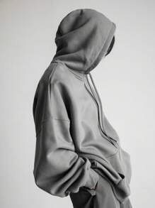 DAZY Women Hooded Pocket Fleece Zip-Up Sweatshirt Jacket, Spring And Autumn - Grey - View 2