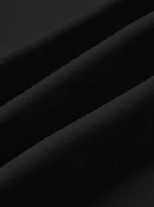 SHEIN Essnce 大码休闲秋季可爱鬼魂印花大码圆领厚万圣节运动衫上衣，秋冬 - 黑色 - 查看 5