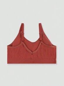 5pcs Solid Color Casual Sports Camisoles Set For Teenage Girls - Rust Red, Coffee, Black - Multicolor - View 2