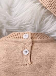 SHEIN Baby Boy Solid Color Knitted Jumpsuit Autumn Winter