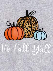 Young Boys Fleece Sweatshirt, Winter, Graphic Pumpkin Printed Design, Sizes 4Y/5Y/6Y/7Y, Text: "It's Fall Y'all"