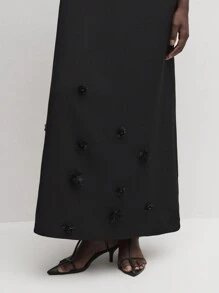 BizChic Robe d'été ample à bretelles pour femmes, unicolore et droite - Noir - Voir 7