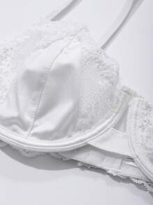 DAZY Lace Sheer Wireless Bra, Unpadded, Lightweight Lingerie For Women - White - View 8