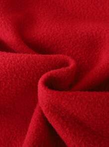 SHEIN Leap Crew 2pcs Tween Girl Loose Casual Simple Cozy Hoodie And Drawstring Pants Set - Burgundy - View 6