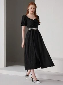 SHEIN Belle Formal Evening Ball Gown Dress For Women (Heavy Embellished) - Black - View 6