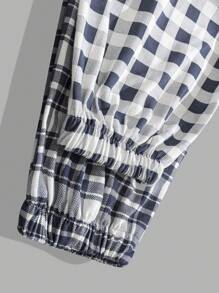 RueChic Men Plaid Printed 2pcs Pack Regular Homewear Bottom Pants - Multicolor - View 8