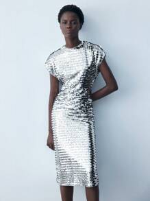 Maija Sequin Embellished Minimalist Sleeveless Wide Leg Jumpsuit Pants, Party, Daily, Valentine's Day, Spring/Summer For Women