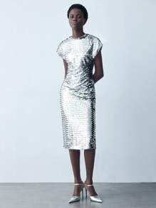 Maija Sequin Embellished Minimalist Sleeveless Wide Leg Jumpsuit Pants, Party, Daily, Valentine's Day, Spring/Summer For Women