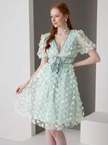 Modelyn Vestido de gala de mujer (estilo de industria pesada) - Verde - Ver 8