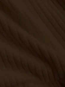 DAZY Women's Square Neck Textured A-Line T-Shirt,Babydoll Top Long Sleeve Women Tops