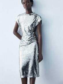 Maija Sequin Embellished Minimalist Sleeveless Wide Leg Jumpsuit Pants, Party, Daily, Valentine's Day, Spring/Summer For Women