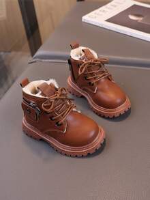 1 Đôi bốt thoải mái thời trang ngoài trời cho trẻ em Unisex - màu nâu - Xem 7