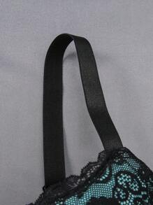 1pc Plus Size Lace Wire Bra Lingerie