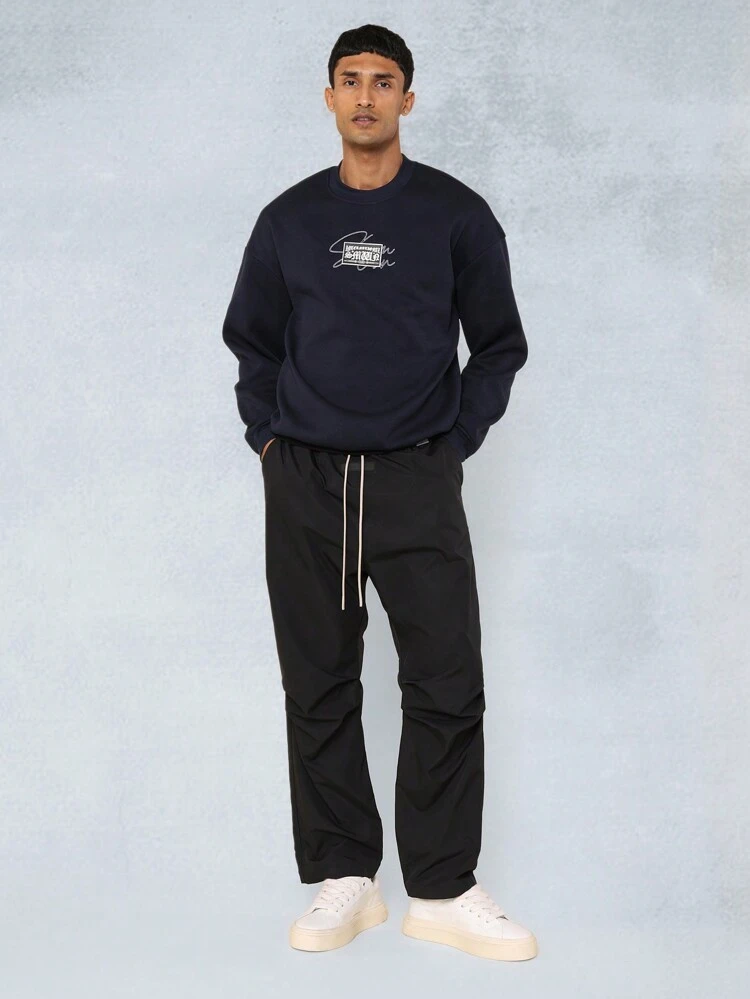 Classic Casual Crewneck Pullover Long Sleeve Sweatshirt