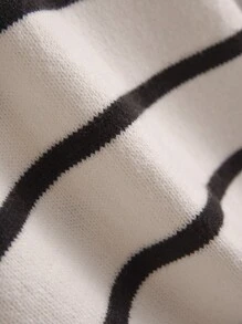 SHEIN Frenchy 大码女式休闲拼色条纹毛衣，秋季