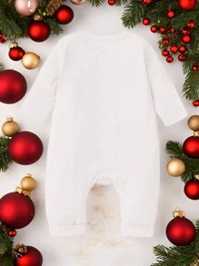 Comfortabele romper met lange mouwen voor jongens met kerstthema, Kerstmis