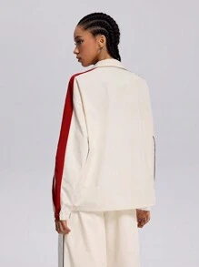 SHEIN EZwear 女士秋冬运动街头服饰 Corta Vento 拼色长袖夹克 - 彩色 - 查看 2