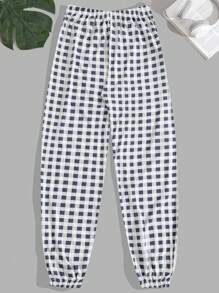 RueChic Men Plaid Printed 2pcs Pack Regular Homewear Bottom Pants - Multicolor - View 4