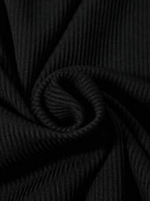 SHEIN Tween Girl Patch Cross Punk Gothic Style Long Sleeve Knit Dress