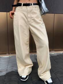 DAZY Nuevos jeans de mujer de mezclilla holgados y casuales de otoño - Azul - Ver 8