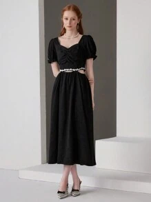 SHEIN Belle Formal Evening Ball Gown Dress For Women (Heavy Embellished) - Black - View 1