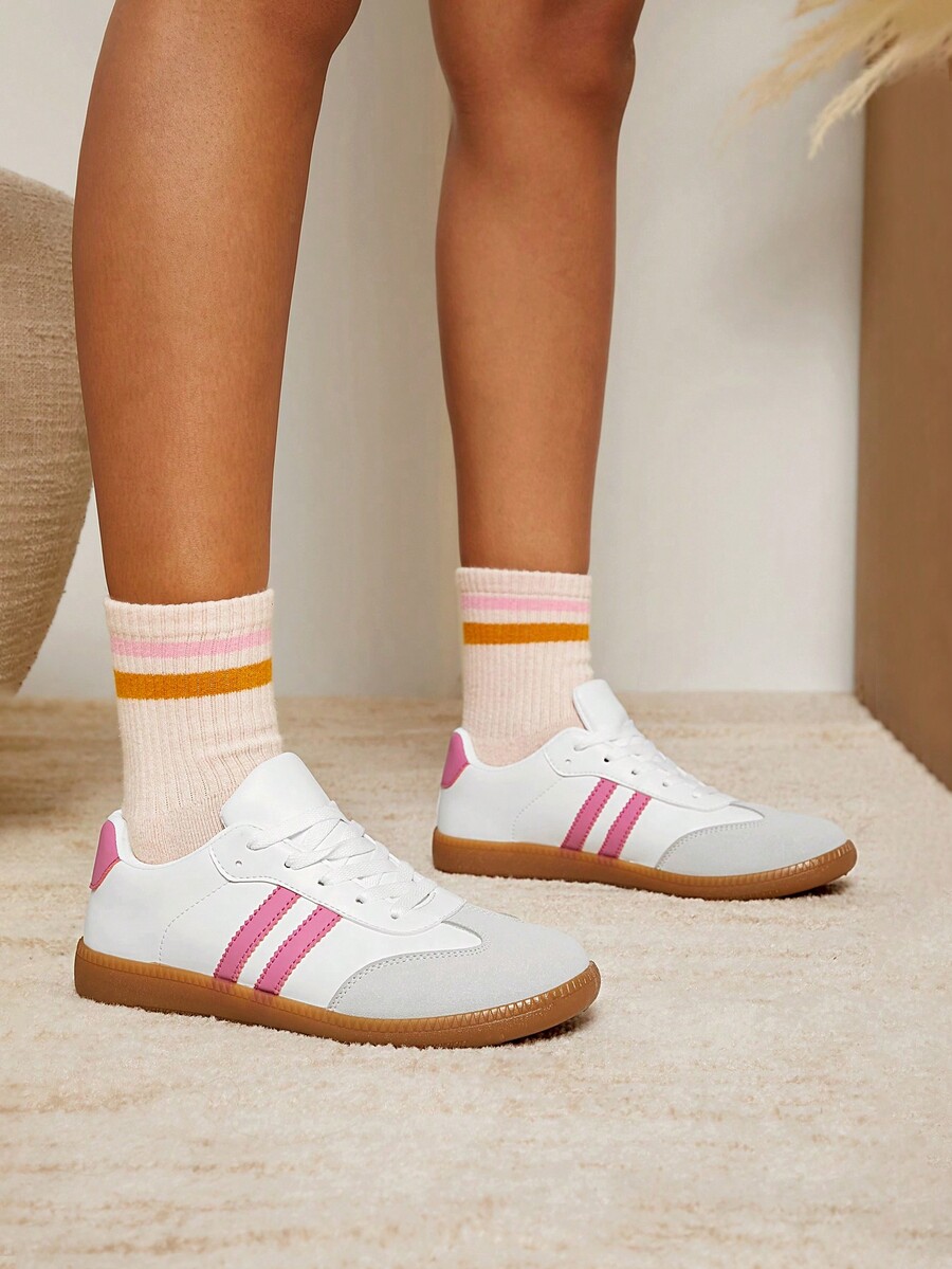 SHUZIA Bestseller Women's Fuchsia TwoStripes Timeless Icon Street